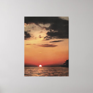 Amazing Evening In Akyaka Artistic Sunset Canvas Print