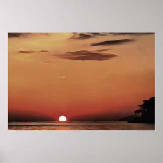 Amazing Evening In Akyaka Artistic Sunset Poster