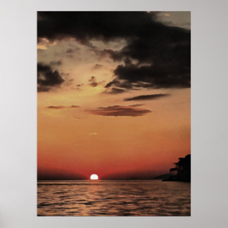 Amazing Evening In Akyaka Artistic Sunset Poster