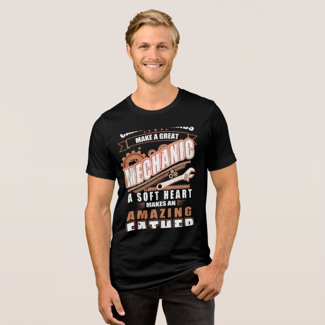 Amazing Father Mechanic T-Shirt Tri-Blend Shirt (Front Full)