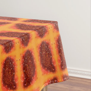 Amazing Fire Tigers Running At Galaxy Starry Night Tablecloth