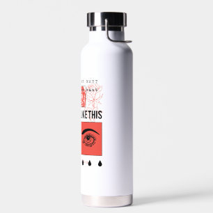 AMAZING FLOWER AND EYE DESIGN WATER BOTTLE