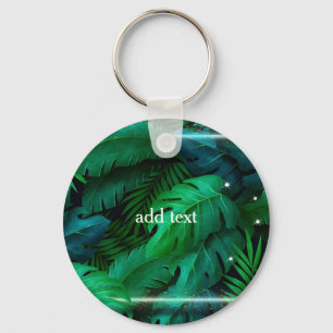 Amazing fluorescent tropical palm keychain