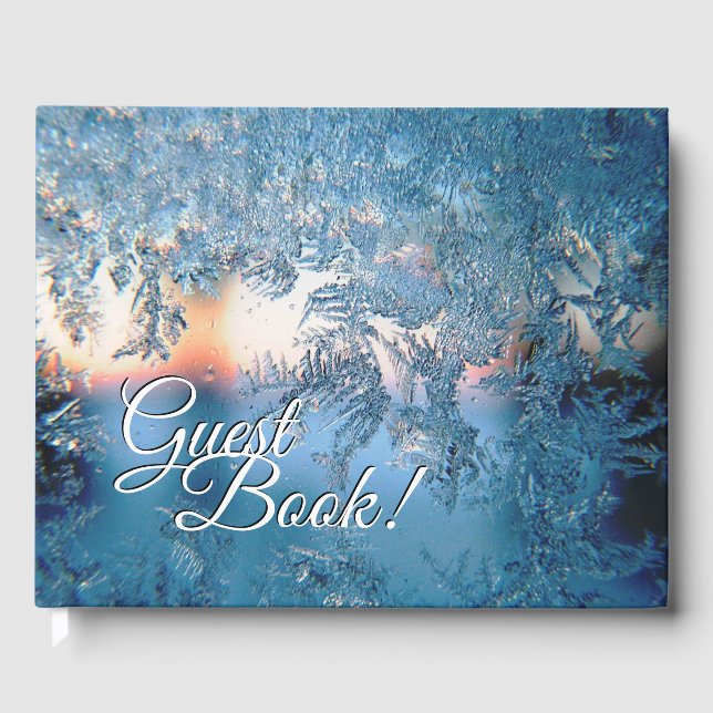 Amazing Frosted View Personal Spine Guest Book (Front)