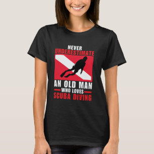 Amazing Funny Scuba Diving Art For Grandpa Men, sn T-Shirt