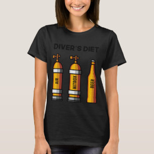 Amazing Funny Scuba Diving Beer Divers Diet for Di T-Shirt