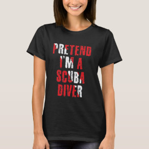 Amazing Funny Scuba Diving Dive Flag Halloween Hum T-Shirt