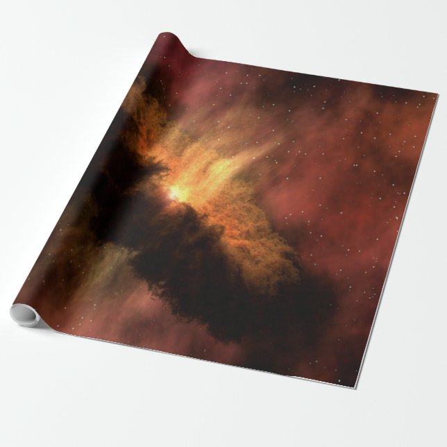 AMAZING GALAXY WITH BRIGHT STARS WRAPPING PAPER (Unrolled)