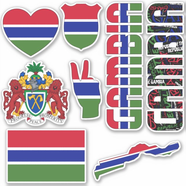 Amazing Gambia Shapes National Symbols (Front)