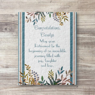 Amazing gift! Custom Retirement  Jigsaw Puzzle