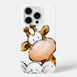 Amazing Giraffe and Cute Mouse iPhone 15 Pro Case