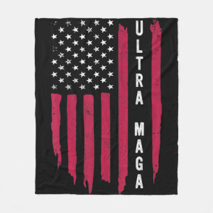 Amazing Going Out Made In USA Black American Flag Fleece Blanket
