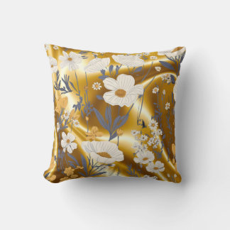 Amazing gold floral pillow for your home!