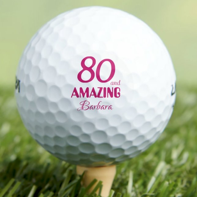 Amazing golf birthday 80 years golfer gift 80th balls (Creator Uploaded)