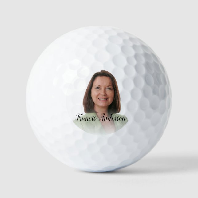 Amazing Golfer Monogram Elegant Photo Golf Balls (Front)
