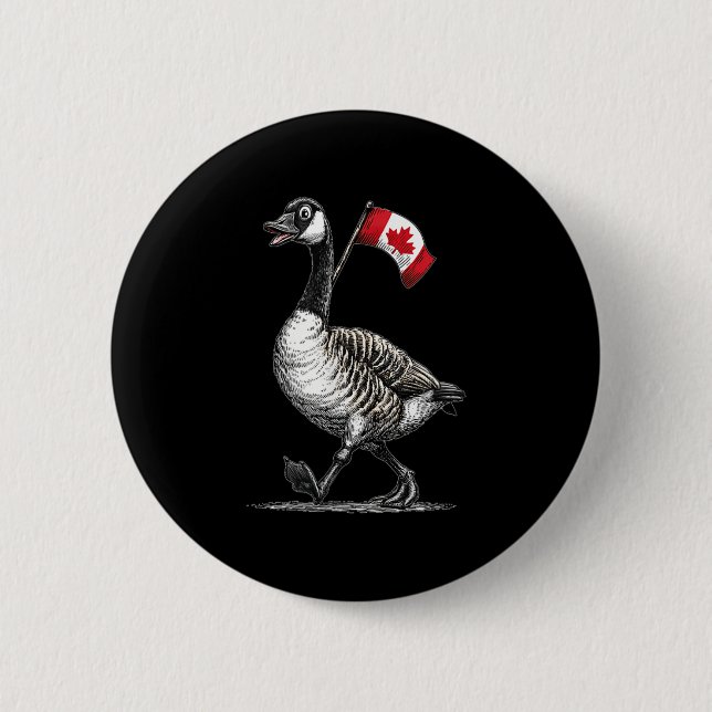 Amazing Goose Graphic For Canada Lovers  6 Cm Round Badge (Front)