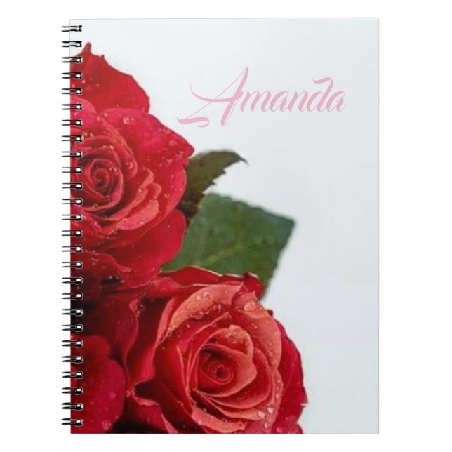 Amazing Gorgeous Beautiufl Romantic Red Roses    Notebook (Front)