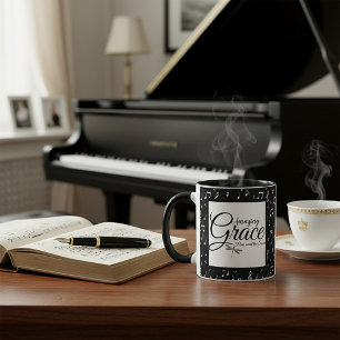 Amazing Grace black and white music Mug