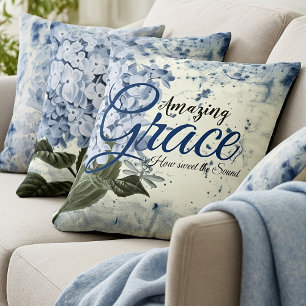 Amazing Grace blue hydrangea  Cushion