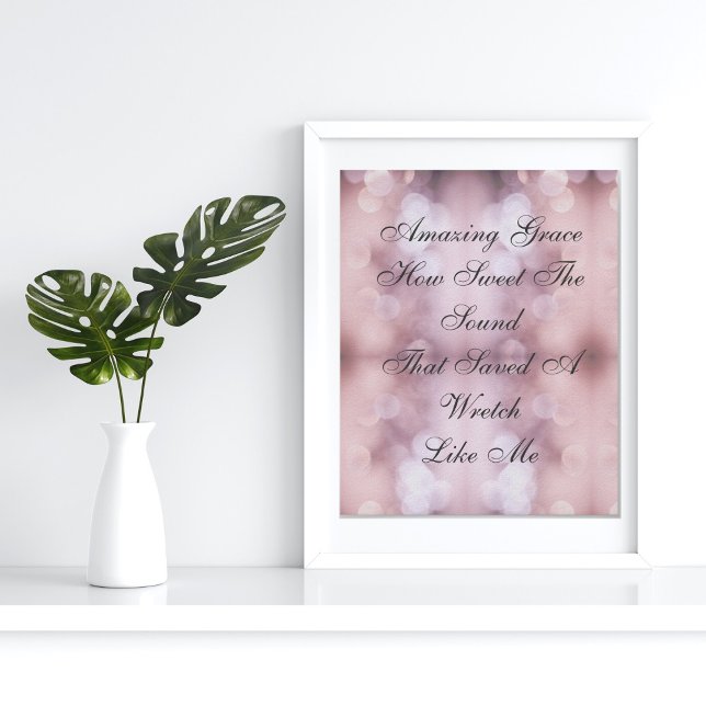 Amazing Grace Bokeh Pink Illuminated  Poster (Creator Uploaded)