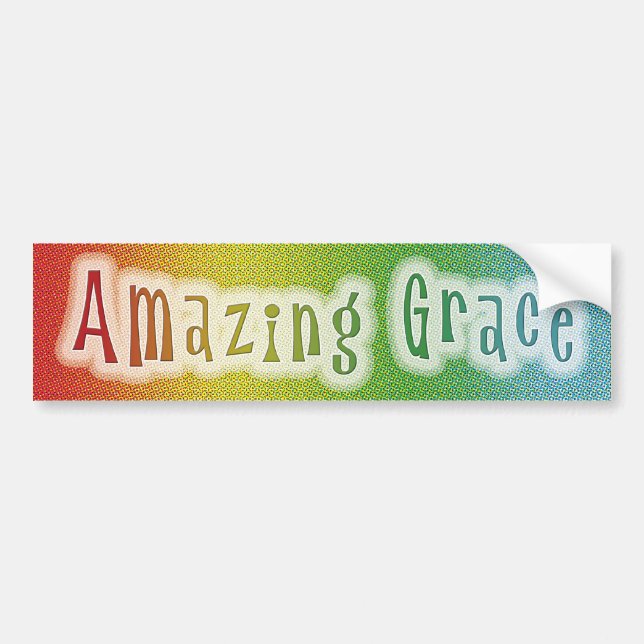 Amazing Grace Bumper Sticker (Front)