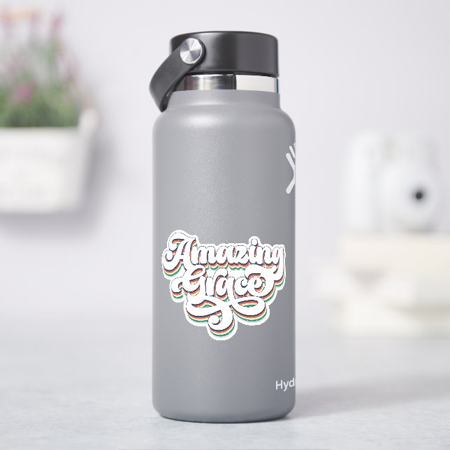 Amazing Grace Christian Believer Vinyl Sticker (HydroFlask)