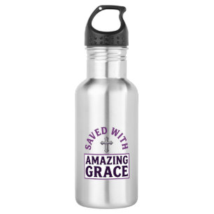 Amazing Grace Christian Cross Vintage 532 Ml Water Bottle