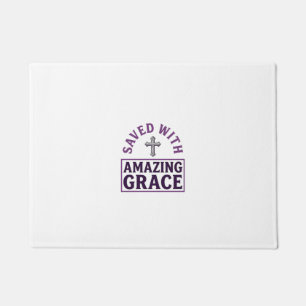 Amazing Grace Christian Cross Vintage Doormat