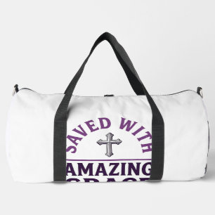 Amazing Grace Christian Cross Vintage Duffle Bag