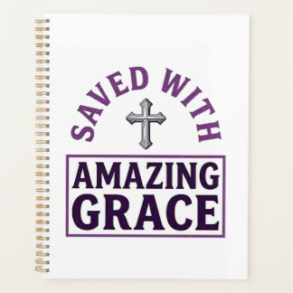 Amazing Grace Christian Cross Vintage Planner