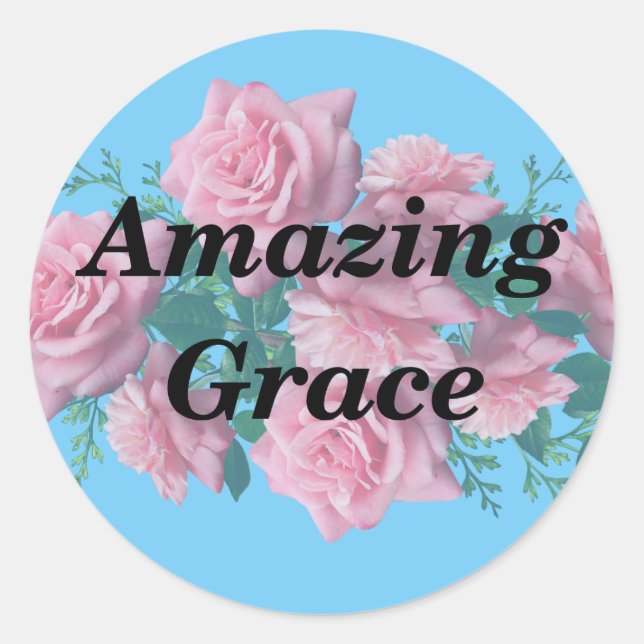 Amazing Grace Classic Round Sticker (Front)