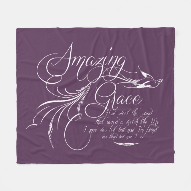 Amazing Grace   Fleece Blanket (Front (Horizontal))