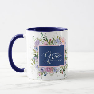 Amazing grace floral mug