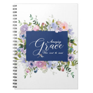 Amazing grace floral   notebook