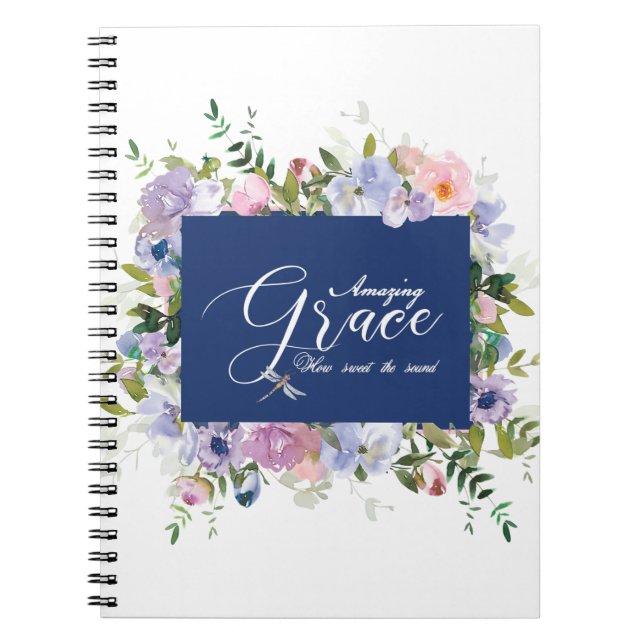 Amazing grace floral   notebook (Front)