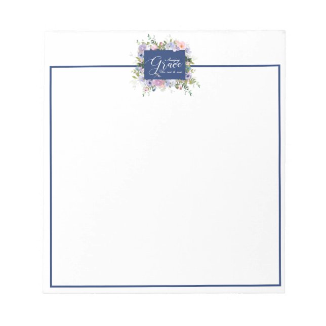 Amazing grace floral   notepad (Front)