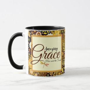 Amazing grace Golden fall floral Mug