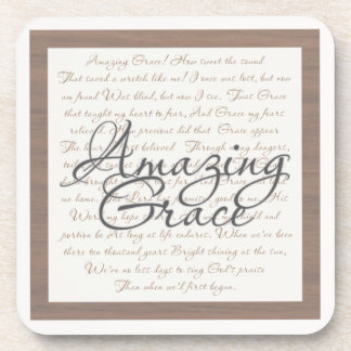 Amazing Grace Hard plastic coaster