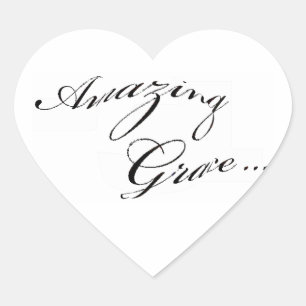 Amazing Grace Heart Sticker