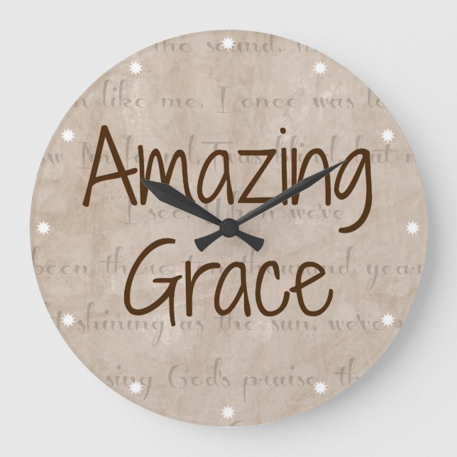 Amazing Grace Large Clock (Front)