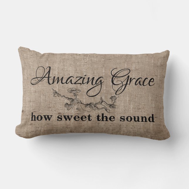 Amazing Grace Lumbar Pillow (Front)