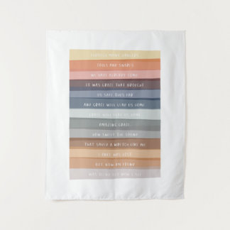 Amazing Grace Lyric Colorful Art Tapestry