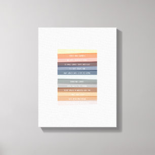 Amazing Grace Lyric Colourful Canvas Art