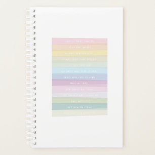 Amazing Grace Lyric Rainbow Colourful Stripes Planner