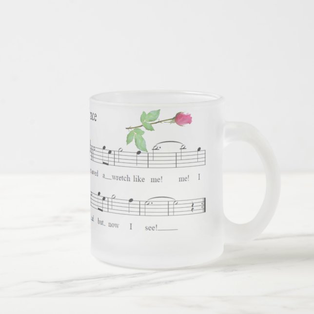 AMAZING GRACE-MUG FROSTED GLASS COFFEE MUG (Right)