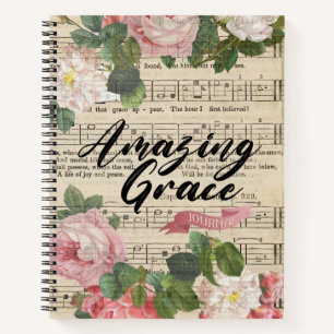 Amazing Grace - Original Music Sheet Notebook