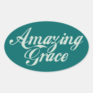 Amazing Grace Oval Sticker