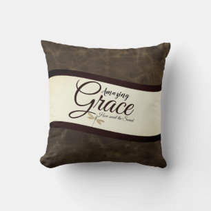 Amazing grace rawhide look  cushion