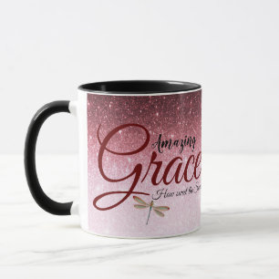 Amazing grace Rose gold glitter gradient Mug