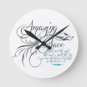 Amazing Grace Round Clock